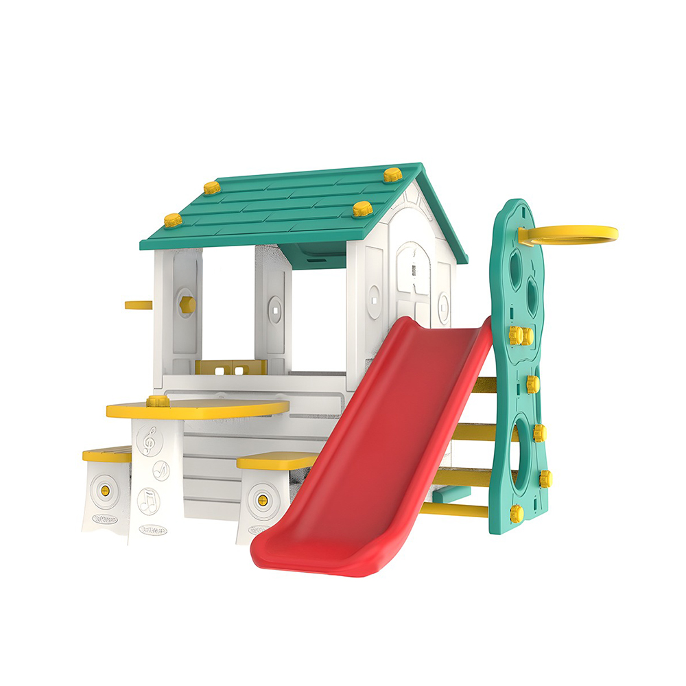 بيت الأطفال مع زحلاقية وطاولة